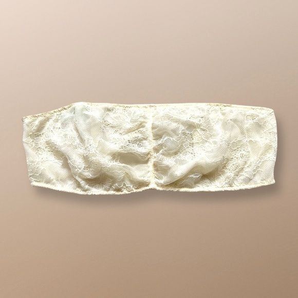 Kimchi Blue Urban Outfitters Yellow Cream Lace Bandeau L - Picture 5 of 11
